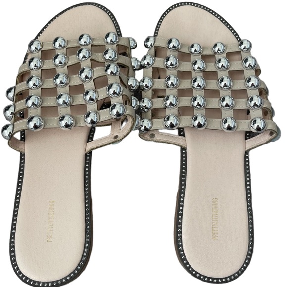 Nude studded slides - Picture 4 of 4